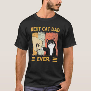 Father's Day Cat Daddy Vintage Best Cat Dad Ever T-Shirt