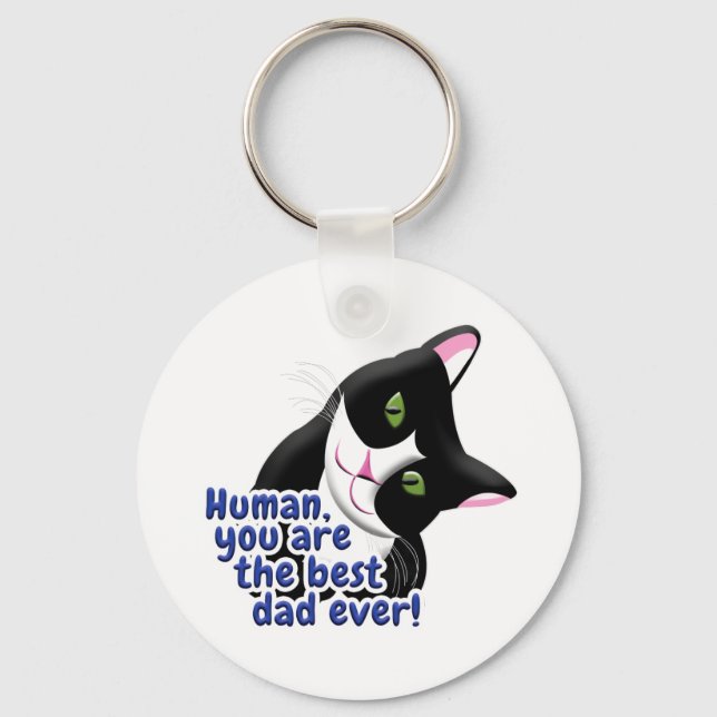 Father's Day Cat Key Ring (Front)