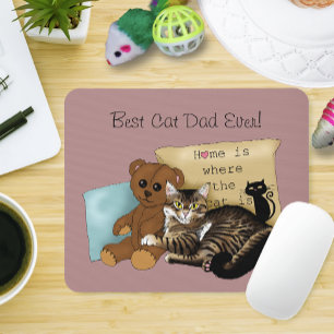 Father's Day Cat Mouse Pad