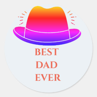 Fathers day  classic round sticker