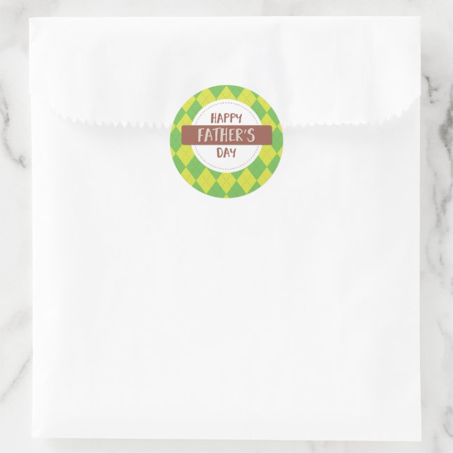 Father's Day Classic Round Sticker (Bag)