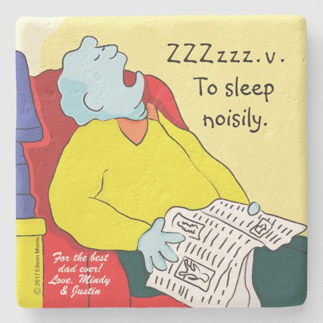 Father's Day Coaster Gift Sofa Snorer (Front)