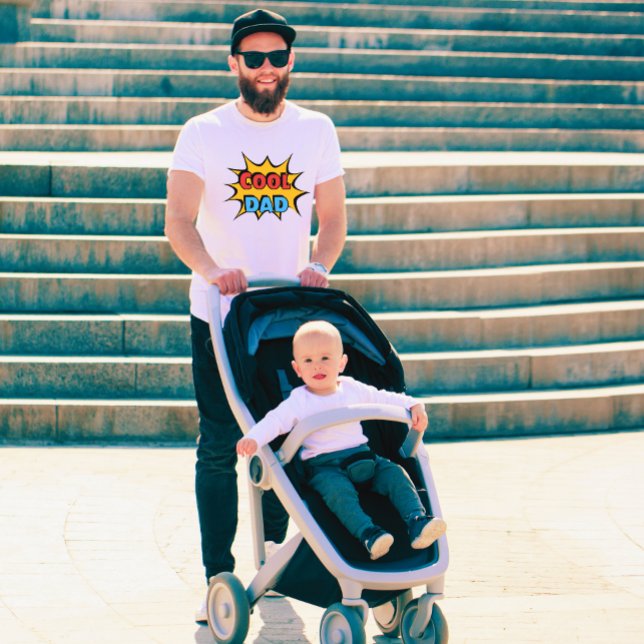 Fathers Day Comic Book Style Cool Dad Mens T-Shirt (Creator Uploaded)