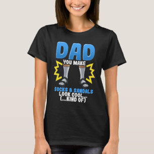 Fathers Day  Cool Socks Sandals Graphic Plus Size T-Shirt