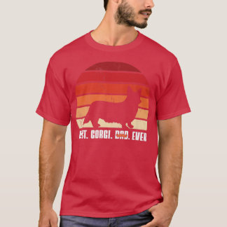 Father's Day Corgi Dog Lover Retro Best Corgi Da T-Shirt