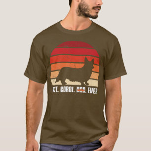 Father's Day Corgi Dog Lover Retro Best Corgi Da T-Shirt