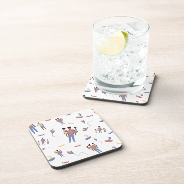 Father's Day Cork-Backed Coasters (Right Side)