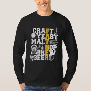 Fathers Day Craft Yeast Malt Hop Brew Beer Craft B T-Shirt