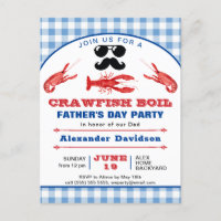 Father's Day Crawfish Boil Simple Photo Invitation