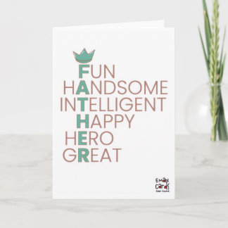 Father's Day - Crossword Design Card