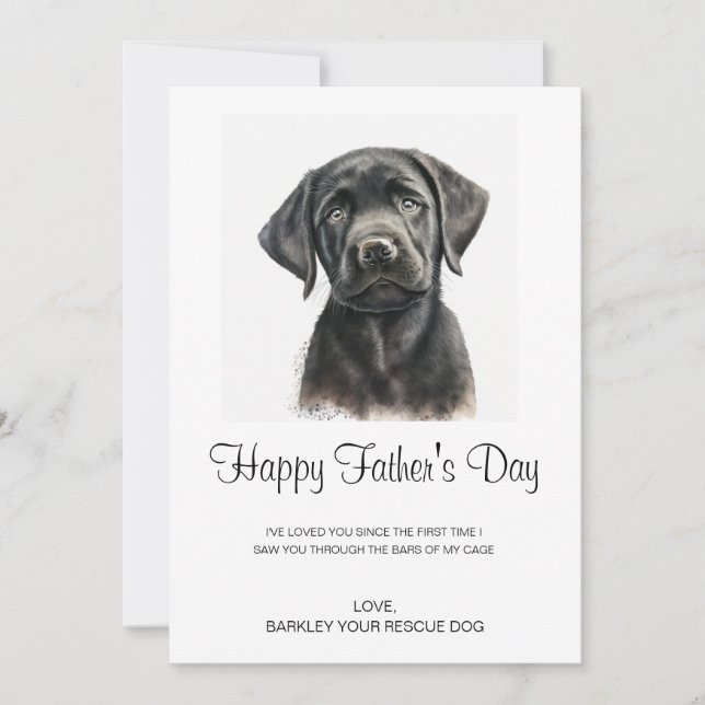 Father's Day Custom Dog Photo From Dog Pet Holiday Card (Front)