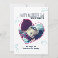 Father's Day Custom Photo Heart Frame Cool Dad
