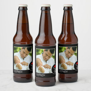 Fathers Day,  Custom Photo – Personalised Beer Bottle Label