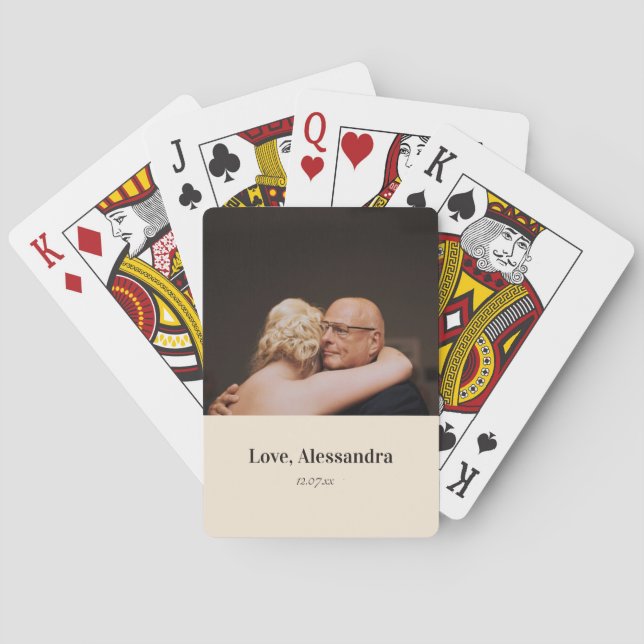 Father's Day Custom Photo Playing Cards (Back)