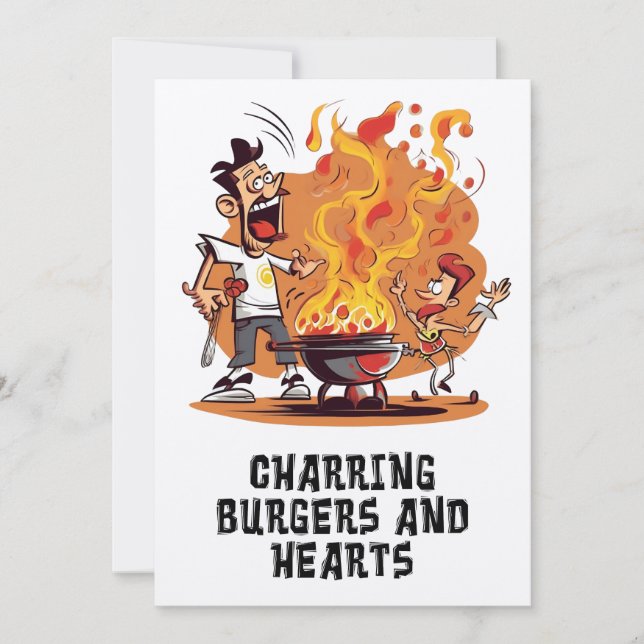 Father's Day Dad Barbecue Funny Meme  Invitation (Front)