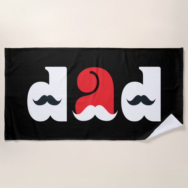 Father's Day DAD Beach Towel (Front)