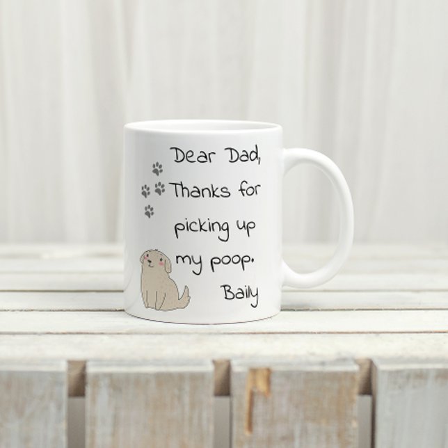 Father's Day Dad From Dog Gift Coffee Mug (Creator Uploaded)