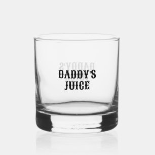 Fathers Day Dad Gift From Kids Dady's Juice Whiskey Glass