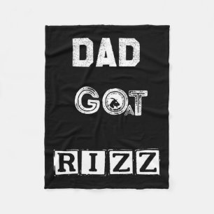 Fathers Day Dad Got Goat Rizz Jokes Twist Hilariou Fleece Blanket