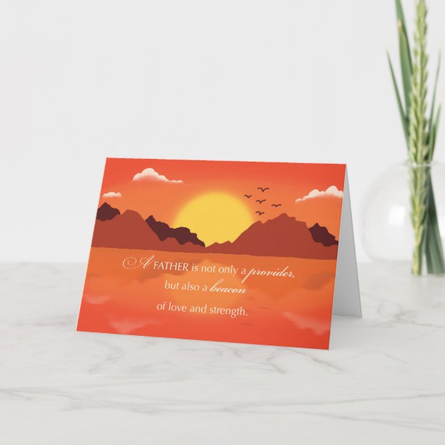 Fathers Day Dad Inspirational Sunrise Landscape Card (Front)