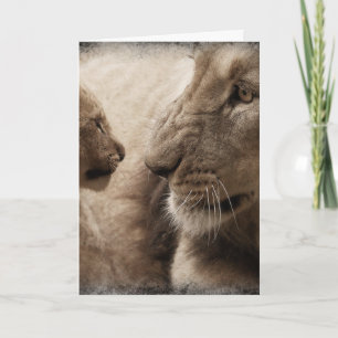 FATHER'S DAY DAD LION AND CUB CARD