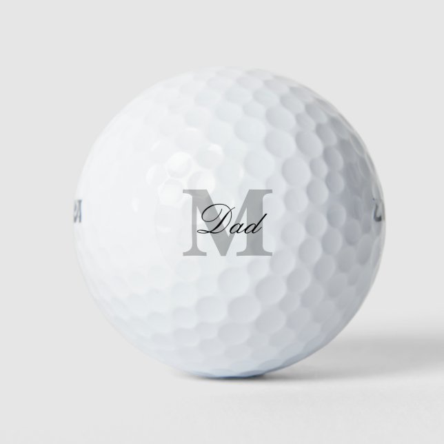 Father's Day Dad Monogram Initials Custom Gifts  Golf Balls (Front)