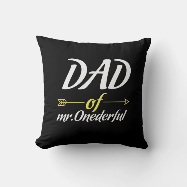 Father's Day Dad Of Mr Onederful Cushion (Front)