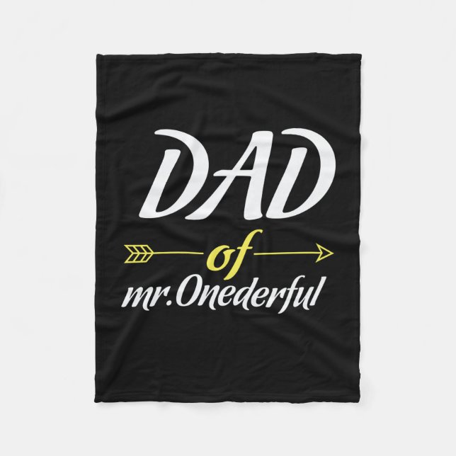 Father's Day Dad Of Mr Onederful Fleece Blanket (Front)