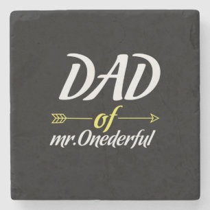 Father's Day Dad Of Mr Onederful Stone Coaster