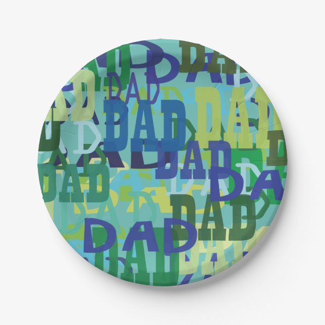 Father's Day Dad Paper Plates (Front)