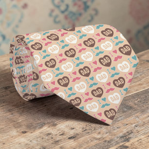 Father's Day Dad Pattern Necktie Tie