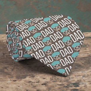 Father's Day Dad Pattern Necktie Tie