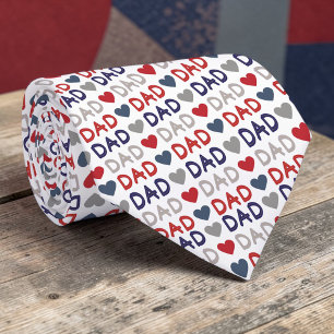 Father's Day Dad Pattern Necktie Tie