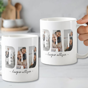 Father's Day Dad Photo Collage Coffee Mug