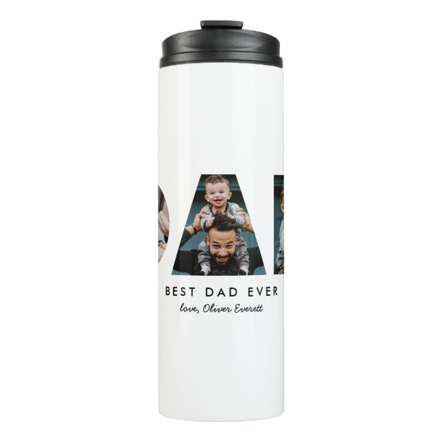 Father's Day Dad Photo Letters Thermal Tumbler (Front)