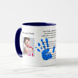 Fathers Day Dad POEM Hold My Hand Daddy PHOTO Gift Mug