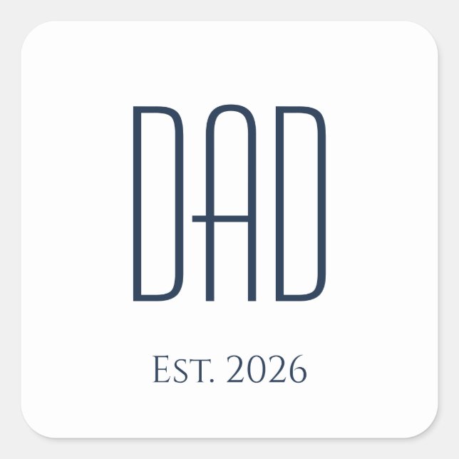 Father's Day Dad  Square Sticker (Front)