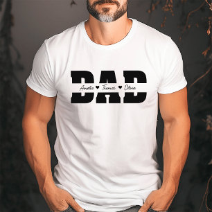 Father's Day Dad with Children's Names T-Shirt