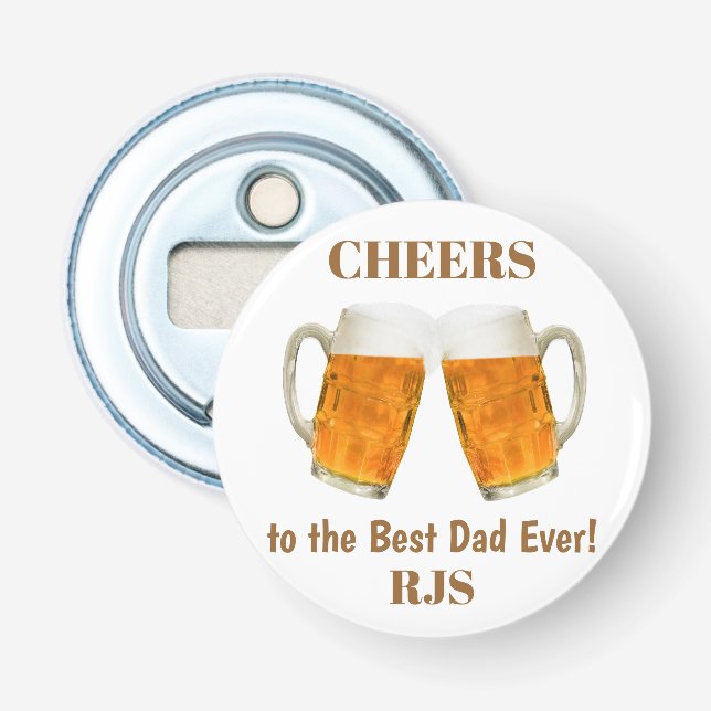 Father's Day Dad World's Best Ever Monogram Bottle Opener (Front)