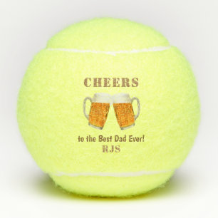 Father's Day Dad World's Best Ever Monogram Tennis Balls