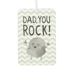 Father's Day Dad you rock funny cool Air Freshener