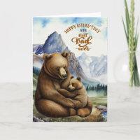 Father's Day Daddy and Baby Bear in the Mountains