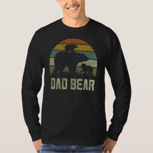 Fathers Day Daddy  Father Two Cub Kids Dad Bear T-Shirt