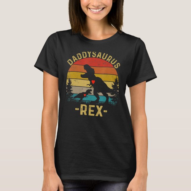 Father's Day Daddysaurus Dinosaur Daddy Rex Saurus T-Shirt (Front)