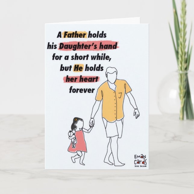 Father's Day - Daughter's Love Card (Front)