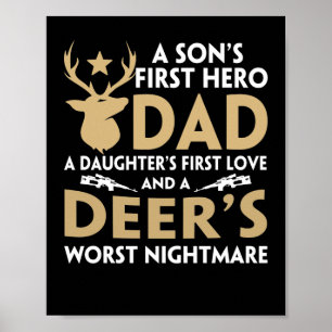 Father's Day Deer Hunting Poster