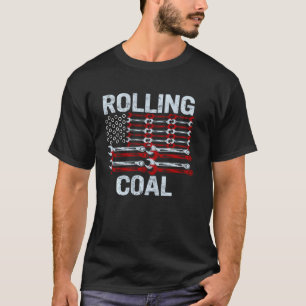 Father's Day Diesel Car Mechanic Dad Rolling Coal T-Shirt