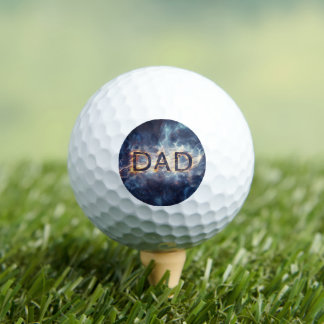 Father's Day Digital Art Golf Balls