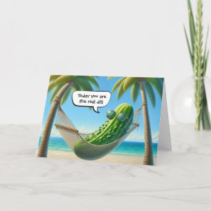 Father's Day Dill Pickle In a Hammock Card