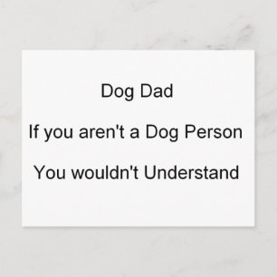 Father's Day Dog Dad Postcard